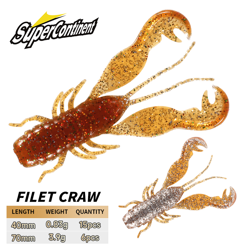 Soft Plastic Lure - 2023 Supercontinent Filet Craw Bait przynęty