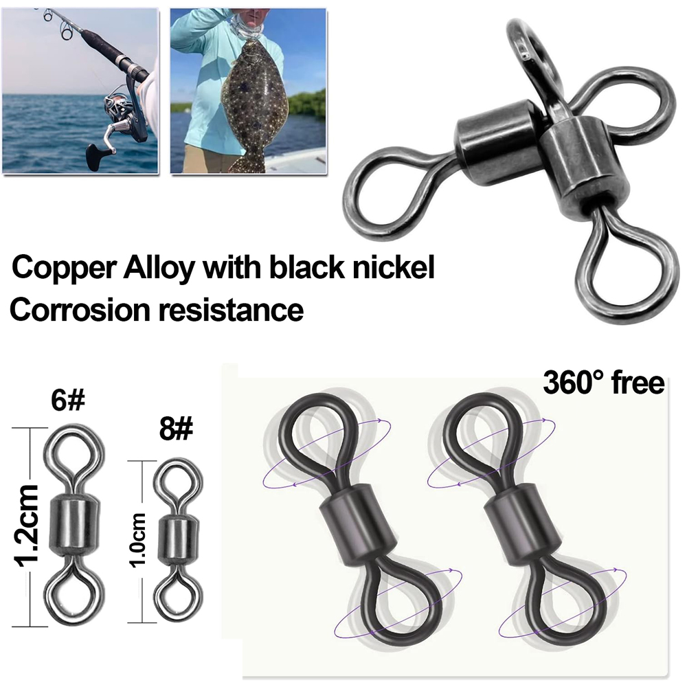 30 szt. Krętliki 3-drożne złąc – Fishing Equipment Shop recenzja i cena