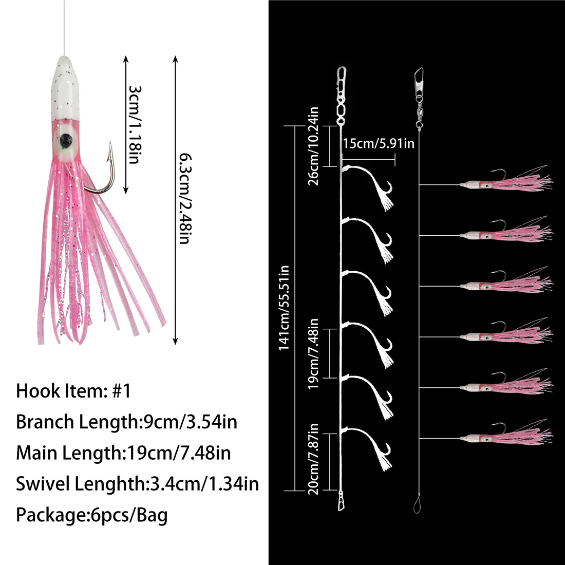6 sztuk zestawów haczyków wędk – Fishing Equipment Shop recenzja i cena